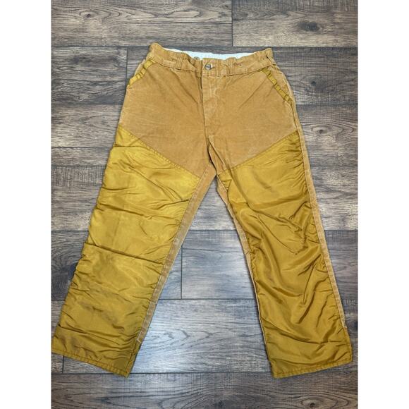 VTG L.L. Bean Woodsman Pants Double Knee Hunting 36 Cotton Made In USA - Picture 1 of 8